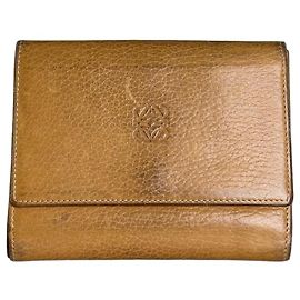 Cartera Vintage Loewe de Cuero Granulado Tan Oro