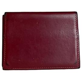 Hermès Portacarte in pelle vintage Hermes Rosso