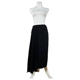 Falda de seda vintage Chanel negra M