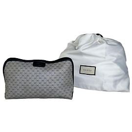 Beauty case Vintage Gucci GG Supreme Grigio Navy
