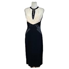 Abito in seta vintage Givenchy Nero Crema M