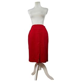 Falda vintage Dior de mezcla de algodón roja L