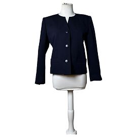 Giacca di lana vintage Dior blu navy S