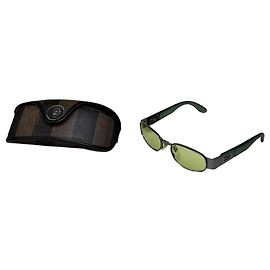 Occhiali da Sole Vintage Fendi Logo Verde Giallo Argento