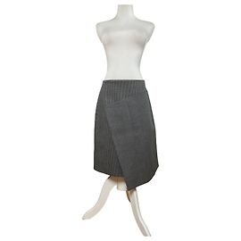 Gonna vintage Balenciaga pied-de-poule nero e bianco M