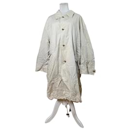 Manteau en nylon vintage Yves Saint Laurent pour homme Crème L