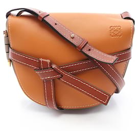 Borsa Loewe Gate Bag Small Marrone Beige Pelle