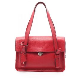Borsa a mano e borsa a tracolla in pelle rossa Prada