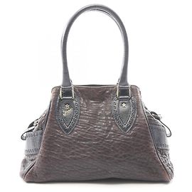 Bolso Fendi Etnico de cuero marrón y azul marino