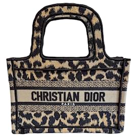 Dior Mini Book Tote Tela Leopardata