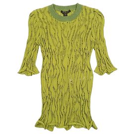 Top in maglia intarsia invecchiato Louis Vuitton da Marc Jacobs anni 2010