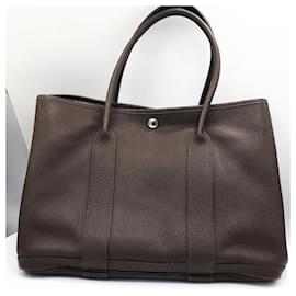 Borsa tote Hermès Garden Party in pelle granulata