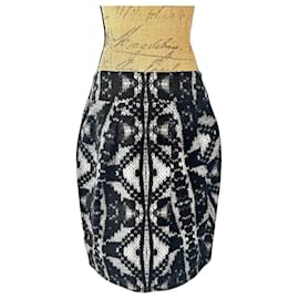 Weekend Max Mara Minifalda estampado blanco y negro
