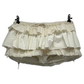 Autre Marque Minifalda blanca de algodón GLOWNY M