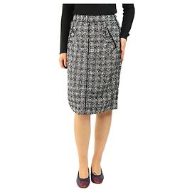 Louis Vuitton Falda midi plateada con adornos - talla UK 10