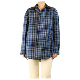 Loewe Oversized Check Shacket in Blau - Größe UK 10