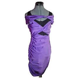 Maje vestido corto ajustado morado