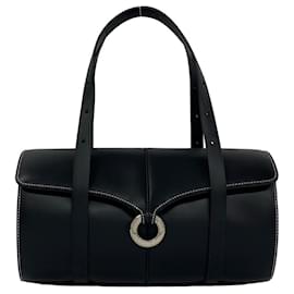Mini sac Boston Loewe en cuir noir