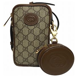 Borsa a Spalla Gucci Beige Marrone