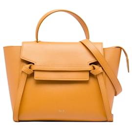 Bolso cinturón Celine en piel de becerro micro granulado amarillo - Céline
