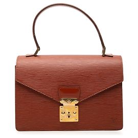 Borsa Louis Vuitton Concorde in pelle Epi marrone