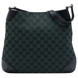 Borsa a tracolla Gucci in tela GG verde