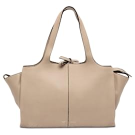 Tote trifold in pelle di vitello a grana media beige Celine - Céline