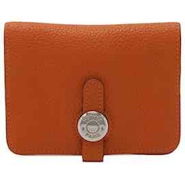 Porte-cartes Togo Orange Dogon Hermès