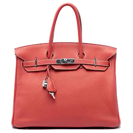 Hermès Red Clemence Birkin Retourne 35
