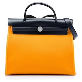 Hermès Yellow Toile Verso Herbag Zip 31