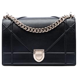 Dior Black Medium Calfskin Diorama Flap