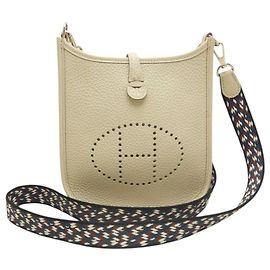 Hermès White Clemence Evelyne I 16 Amazone