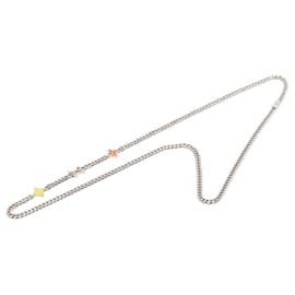 Collana Louis Vuitton Monogram Row in ottone argentato