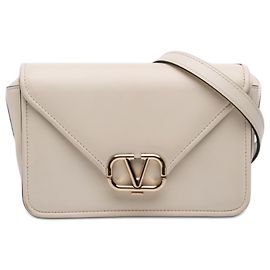 Borsa a tracolla Valentino in pelle marrone VLogo