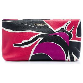 Clutch Burberry Pink Prorsum in pelle granulata