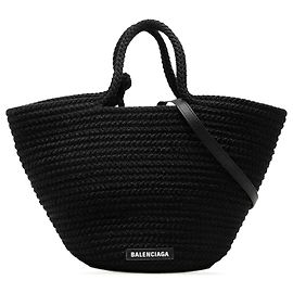 Balenciaga Ibiza Korb Tasche aus Nylon in Schwarz, klein