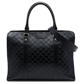 Valigetta Gucci Black Medium Guccissima