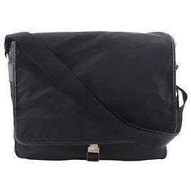 Bolsa Messenger Prada Black Tessuto com fivela