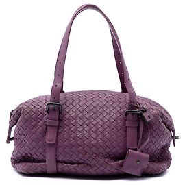 Borsa a tracolla Bottega Veneta Montaigne in nappa Intrecciato viola