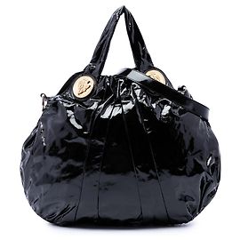 Borsa Gucci Black Large Patent Hysteria