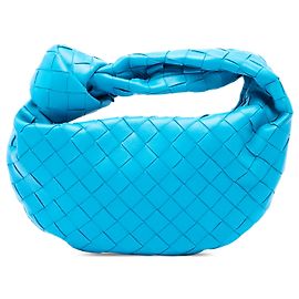 Bottega Veneta Jodie Mini in nappa blu Intrecciato