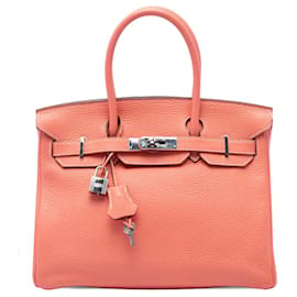 Hermès Orange Clemence Birkin Retourne 30