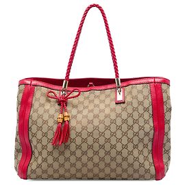 Gucci Bella Tote aus beigem GG Canvas