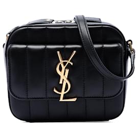 Borsa Camera Vicky in agnello trapuntato nero Saint Laurent