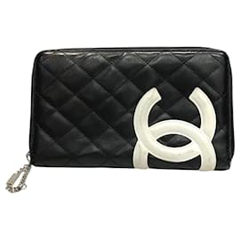 Cartera larga de piel de cordero Chanel Cambon Line
