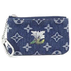 Louis Vuitton Monogram Flower Denim Pochette Cle M27561