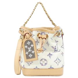 Borsa a Spalla Louis Vuitton Tweed Monogram Multicolor Nano Noe