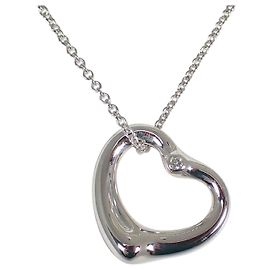 Collar con colgante de corazón de diamante 925 Tiffany & Co.