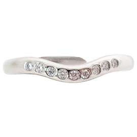 Tiffany & Co. Platin 950 geschwungener Diamantring