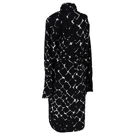 Abito midi con collo alto in seta nera Marc Jacobs
